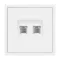 Минифото #2 товара Механизм сдвоенной телефонной розетки SCT-NOBE-MTL2-SFPL-WH (RJ-11, 4C) (Arlight, Белый кварц)