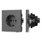 Минифото #1 товара Механизм электрической розетки SCT-TENDO-MEU1-SFPL-GR (230V, 16A) (Arlight, Матовый графитовый)